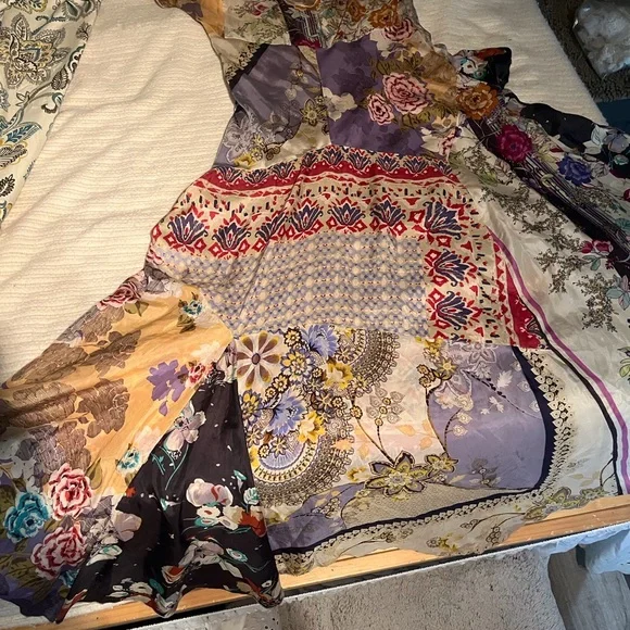 Johnny Was Georgette silk maxi dress - Picture 7 of 10